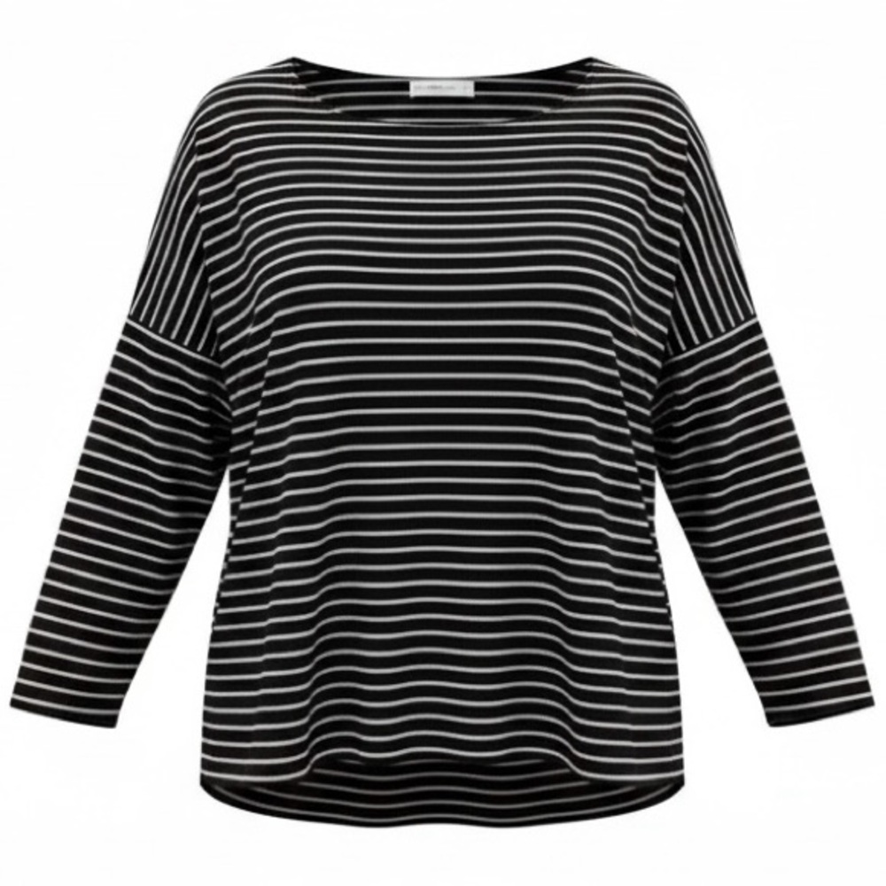 ZARA KNIT Striped Lightweight Oversized Top.